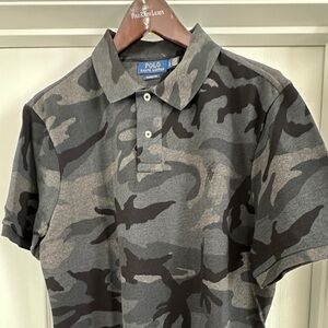 Polo by Ralph Lauren Gray Camouflage Polo Shirt